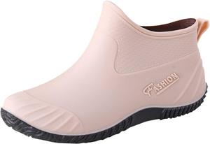 Женские резиновые сапоги водонепроницаемые, средней длины, из ПВХ, для сада и грязи, удобные, легкие, для садоводства и рыбалки, для работы во дворе и на ферме с регулируемыми шнурками Generic, Khaki-2