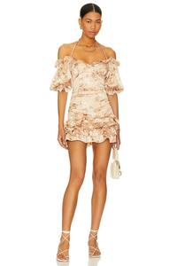 Платье мини MAJORELLE Marbella, цвет Antique Sepia