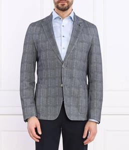 Пиджак мужской Boss облегающего кроя в клетку, серый