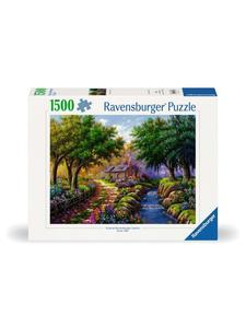 Пазл Ravensburger, 1500 деталей, «Домик у реки», в красочном исполнении