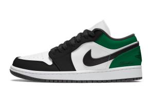 Air 1 Heel Green White Inner Traditional Black F противоскользящий износостойкий низкий верх Jordan, черный/зеленый