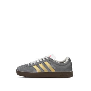 Скользоустойчивые амортизирующие износостойкие низкие скейтбордские кроссовки Unisex серый золотой Adidas Neo