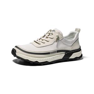 Hautton Износостойкие дышащие легкие мужские низкие кеды повседневные бело-черные, цвет White Black