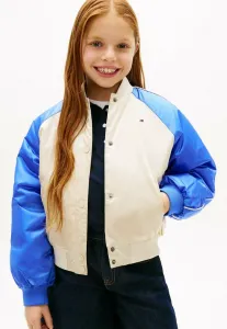 Блестящая куртка-бомбер с логотипом на спине Tommy Hilfiger, Classic Beige Empire Blue