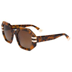 Солнцезащитные очки Клаудия блестящие кремово-черепаховые градиентные коричневые поляризованные Binocle Eyewear