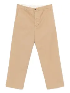 Хлопковые брюки с застежкой на пуговицы Nine In The Morning, коричневый