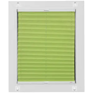 Жалюзи-плиссе Sunlines «Start-up Style Crush», непрозрачные, без сверления, натяжные, склеенные с помощью соединительной клейкой пластины, цвет apfelgrün
