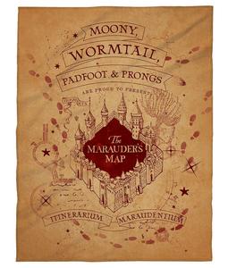 Одеяло флисовое Гарри Поттер с Картой Мародера 150х200 см из 100% пушистого полиэстера tex idea