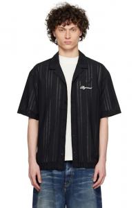 Черная вышитая рубашка для боулинга Represent