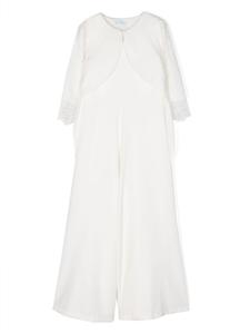 Комбинезон с цветочной аппликацией Abel & Lula, белый