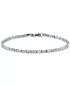 Теннисный браслет с кубическим цирконием из стерлингового серебра, созданный для Macy's Giani Bernini, silver
