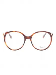 Очки в круглой оправе Chloé, коричневый