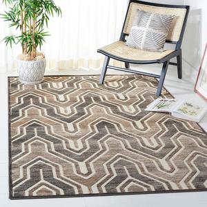 Ковер SAFAVIEH, 161 x 229 см, Paradise Collection, Soft Anthracite & Cream, дизайн Art Deco Viscose, идеально для помещений с высокой проходимостью в гостиной, спальне (PAR352-3340)