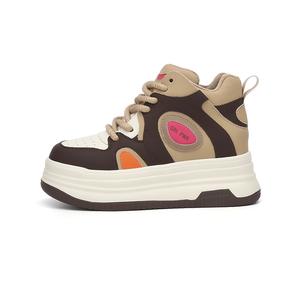 DAPHNE Женские высокие повседневные ботинки с устойчивостью к истиранию и подкладкой из кофейного флиса, цвет Coffee Fleece-Lined