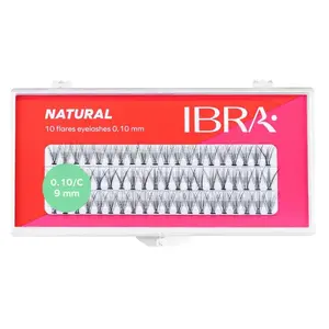Пучки ресниц 9 мм, 60 шт./1 упаковка. Ibra Makeup Natural