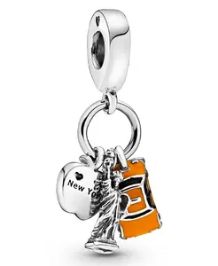 Подвеска-Шарм с символами Нью-Йорка из стерлингового серебра Pandora, multicolor