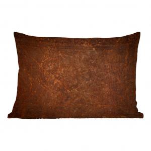 Уличная подушка MuchoWow - Кожа - Текстура - Коричневый - Оранжевый - 60x40 см - Устойчивость к атмосферным воздействиям - Подушка для отдыха - Чехлы для подушек - Декоративные чехлы для подушек - Декоративные чехлы для подушек, мультиколор