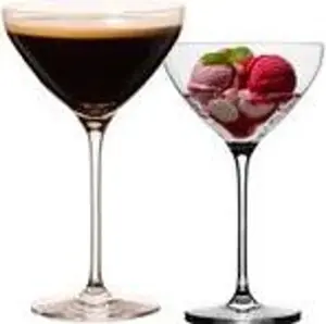 Набор из 2 бокалов для мартини IMPERIAL объемом 330 мл. Бокалы для коктейлей из хрустального стекла. Классический стеклянный стакан, прозрачный, можно мыть в посудомоечной машине. IMPERIAL glass