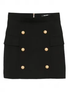 Юбка на пуговицах Balmain Kids, черный