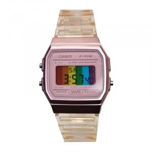 Часы Retrofit Series с кварцевым механизмом и ремешком из смолы, женские, разноцветный циферблат CASIO