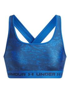 Спортивный бюстгальтер-бралетт UNDER ARMOUR  Crossback Mid Print, синий