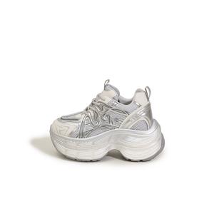 Женские кроссовки с мягкой подошвой, износостойкие, дышащие, низкие, массивные Milan love song, Gray