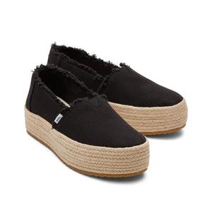 Toms Valencia 10019795Черные канвасовые эспадрильи без застежек на платформе UWU346 Toms, черный