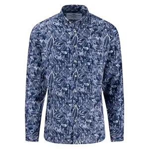 Рубашка Fynch Hatton Summer Linen Prints, синий