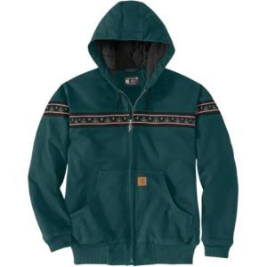 Мужская куртка-толстовка Montana Loose Fit из поношенной утиной ткани Carhartt, зеленый