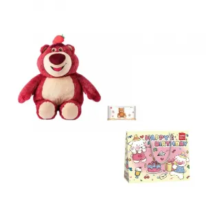 Плюшевая игрушка Disney серии Strawberry Bear Toy Story ароматизированная кукла Lotso высота 49см длина 25см MINISO