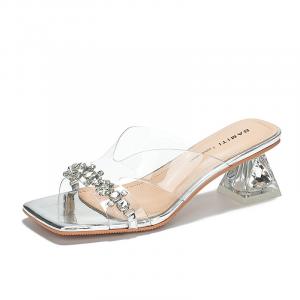 CAOT Тапочки-слайды женские, серебристые, белые