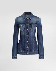 Джинсовый однобортный пиджак DOLCE & GABBANA, мультиколор