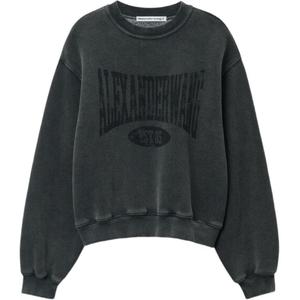 Свитшот T By Logo с капюшоном и принтом Alexander Wang, черный