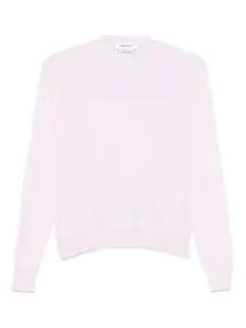 Топ с круглым вырезом и длинными рукавами Alexander McQueen, розовый