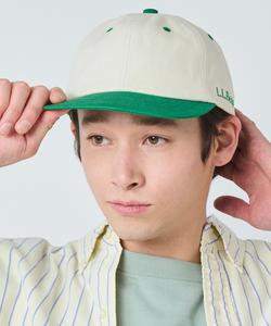 Двухцветная кепка из ткани оксфорд и брезента