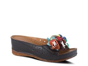 Сандалии на танкетке Spring Step Flowerchild, черный