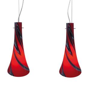 Подвесной светильник Näve Pauliceia II, стекло / нержавеющая сталь - 2 пламени