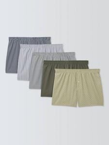 Боксерские шорты из хлопка с разнообразным рисунком John Lewis, разноцветный