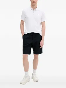 Рубашка-поло с застежкой-молнией на воротнике и логотипом KARL LAGERFELD, белый