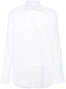 Саржевая рубашка Canali, белый