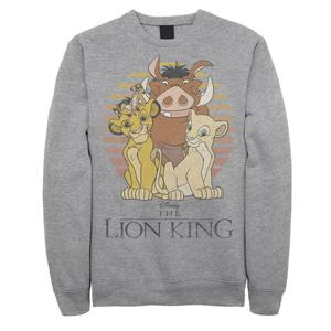 Мужской свитшот в полоску в стиле ретро с изображением Короля Льва Disney