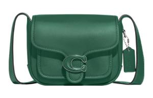 Сумка через плечо Tabby Glove Tanning с ремнем-трубой, женская, зеленая COACH
