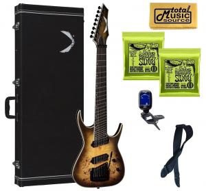 Электрогитара Dean 8 String Exile Select Multiscale Kahler Guitar, Ebony, Satin Black Burst, Bundle