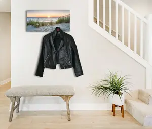 Вешалка Queence "Sylt", (1 шт.), вкл. 3 крючка из нержавеющей стали и подвеску 60х30х1,5 см, цвет natur