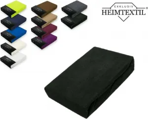 Простыня махровая на резинке, фирменная, 200 х 220 см, черная Südseetraum