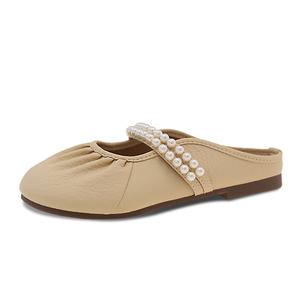 Сандалии с закрытым носком женские JINDUN, Apricot