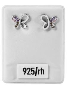 Adeliás Женские серьги - серьги-гвоздики из серебра 925 пробы с кубическим цирконием в серебряной оправе