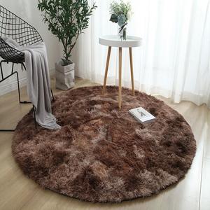 Budis Ковер 100х100 см в стиле INS Nordic, с длинным ворсом, для спальни/гостиной, цвет мокко