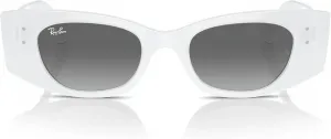 Женские солнцезащитные очки Ray-Ban Rb4427 Kat прямоугольной формы, White/Grey Gradient
