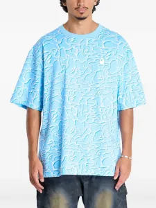 Футболка с узором A BATHING APE, синий